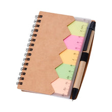 Bloco de Anotações com Autoadesivos e Caneta Preta