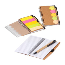 Bloco de Anotações com Autoadesivos e Caneta Preta